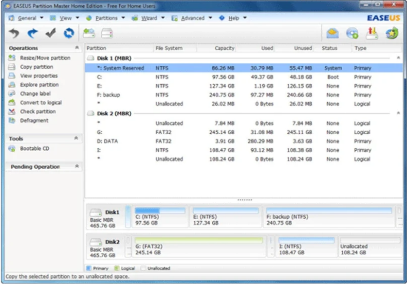 EaseUS Partition Master Free Download