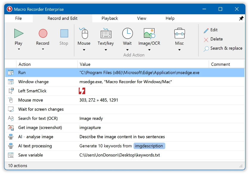 Macro Recorder Enterprise Free Download