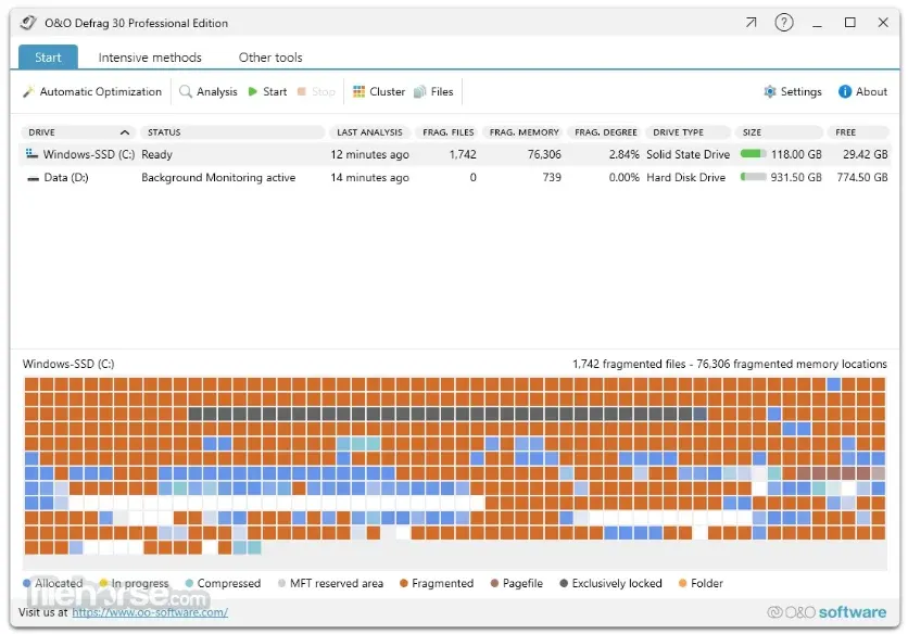 O&O Defrag Professional Free Download For PC