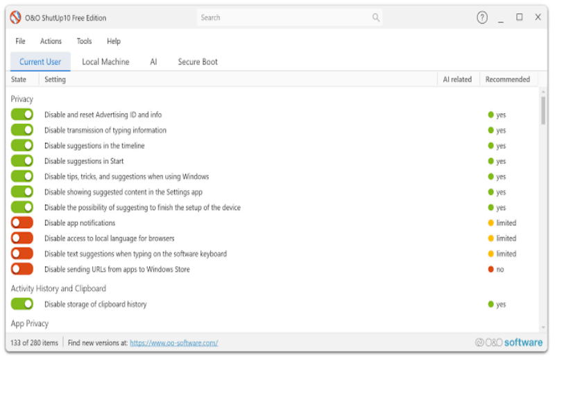 O&O ShutUp10 Premium Edition Free Download