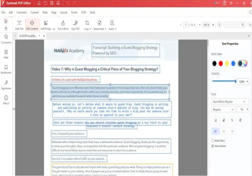 Systweak PDF Editor Pro Free Download For PC