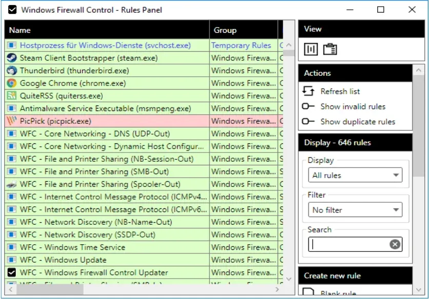 windows firewall control For PC