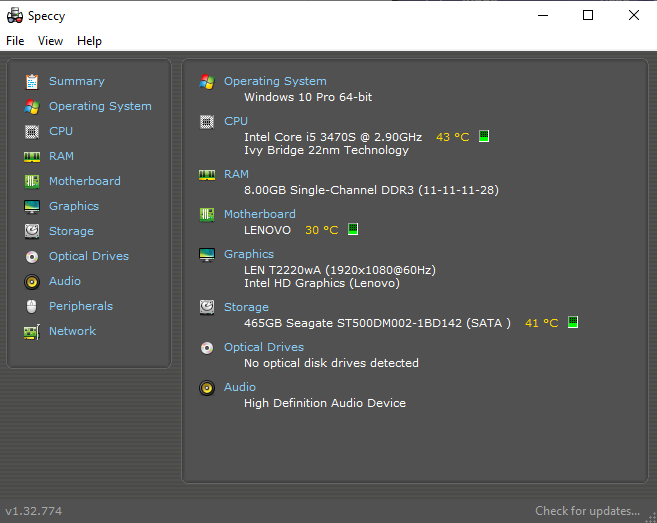 Speccy (All Editions) v1.32.774 Crack + Fix Free Download - CracksHash speccy-software-9794411