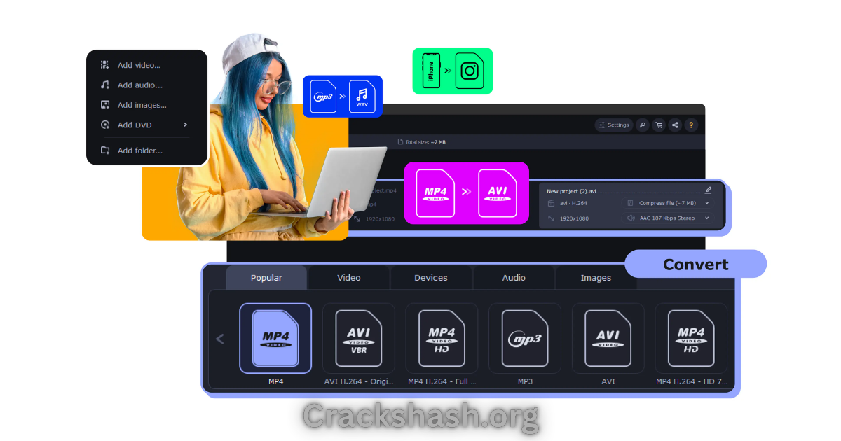 Movavi Video Converter 22.5 PremiumPc Download Free Download - CracksHash Movavi Video Converter