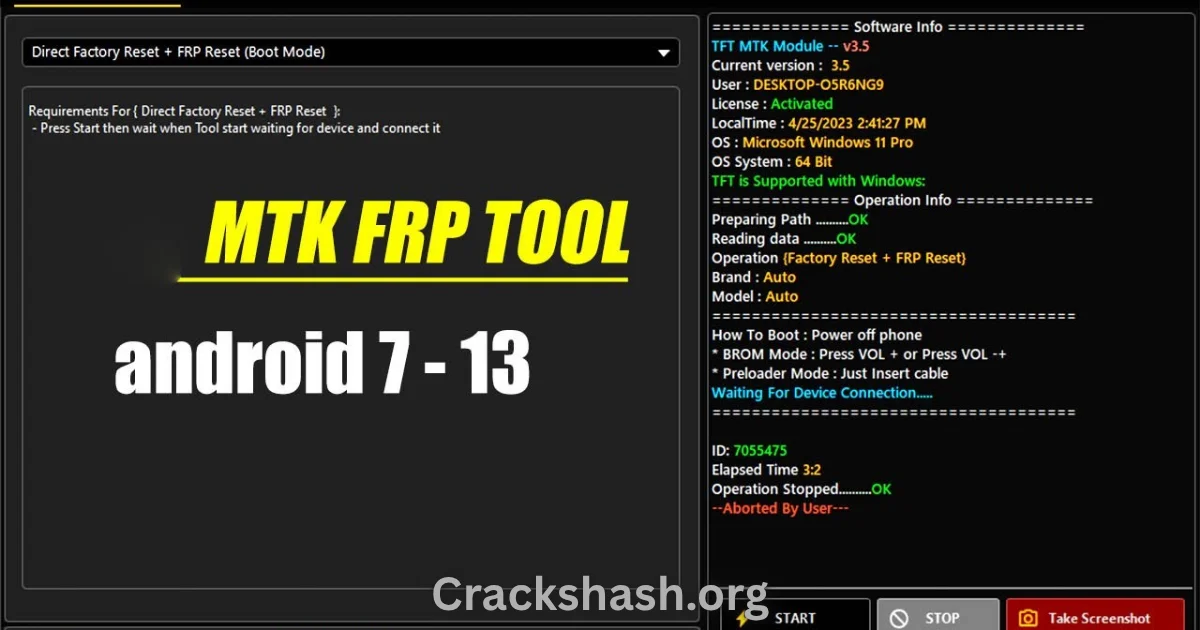 MTK FRP Remove Format Code (Latest version) Free Download PC Free Download - CracksHash MTK FRP Remove Format Code
