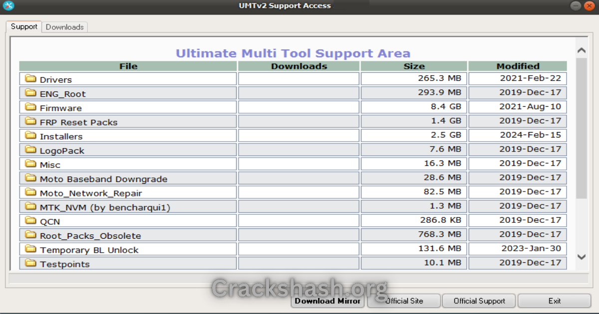 UMT HST Tool Setup File